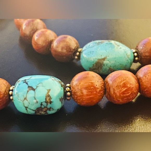 Silpada Turquoise and Wood Sterling Silver Toggle Necklace - Picture 5 of 9